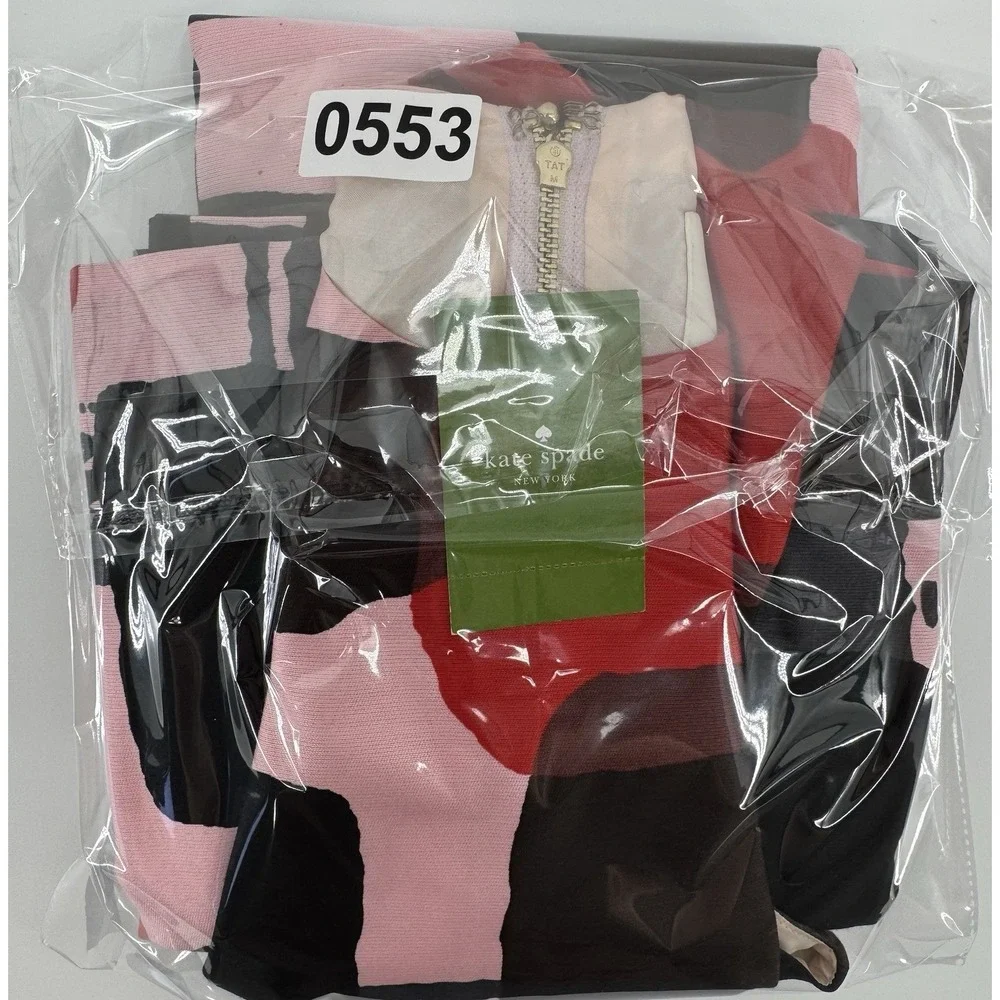 Kate Spade New York‎ Colorblock Pink Red Black Tank Maxi Dress Size 4 NWT